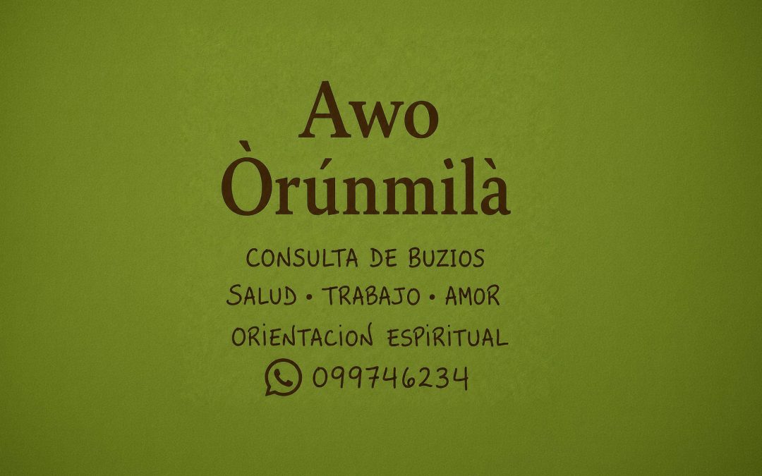 CONSULTA DE BUZIOS Awo Òrúnmìlà